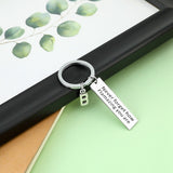 Porte-clés inspirant en acier inoxydable