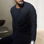 T-shirt minimaliste à manches longues pour hommes