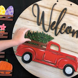 Panneau de bienvenue vintage interchangeable