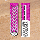 Chaussures et bas drôles en toile réelle et fausse