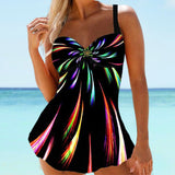 Maillot de bain rembourré à imprimé psychédélique