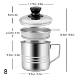 Récipient à graisse domestique avec crépine