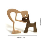 Amoureux des animaux - Ornements de table en bois sculpté