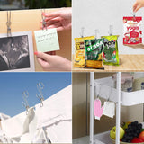 Clip longue queue en métal en acier inoxydable (6 pièces/ensemble)