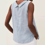 T-shirt Uni En Coton Et Lin
