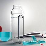 2 en 1 Bouteille d'eau Portable avec Pilulier de 7 jours