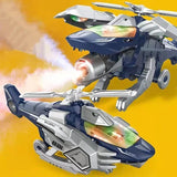 Jouet d'hélicoptère de dinosaure transformant LED