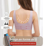 Soutien-Gorge Respirant Extra-Élastique Fermeture Frontale Sans Anneau en Acier