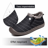 Chaussures à neige unisexes imperméables et chaudes