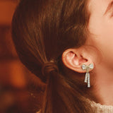 Boucles d'Oreilles Papillon Strass