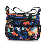 Sac à main à bandoulière en nylon multi-poches pour femme