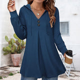 Sweat à Capuche Boutonné pour Femme