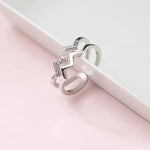 Bague Vague Diamant Double Couche
