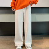 Pantalon large décontracté à taille haute