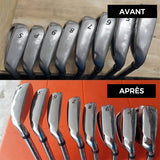 Élimine instantanément les rayures des clubs de golf