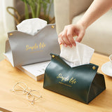 Boîte de rangement en cuir pour mouchoirs