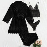 Ensemble pyjama 4 pièces femme