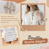 Ensemble de Boutons de Broche de Couverture de Perles (10 pièces)