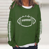 T-shirt décontracté à manches longues Gameday Football Lover pour femme