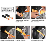 Sangles d'urgence pour pneus (2 pcs) - ciaovie