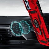 Étui de téléphone 3-en-1 avec anneau magnétique pour voiture