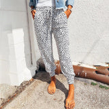Pantalon décontracté ample à imprimé léopard pour femme