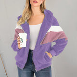 Sweat Zippé Contrasté En Peluche