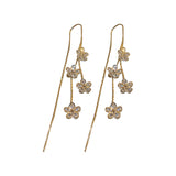 Boucles d'Oreilles à Pampilles Longues Fleur