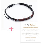 Bracelet De Code Morse Tressé En Nylon Aimanté