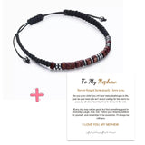 Bracelet De Code Morse Tressé En Nylon Aimanté