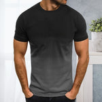 T-shirt col rond finition dégradé 3D