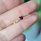 Achetez-en 1, obtenez-en 1 gratuit - Bague coeur rubis