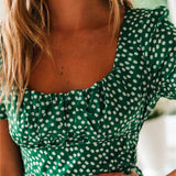 Robe Longue Florale à Manches Bouffantes