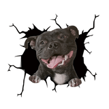 Autocollant chien créatif pour fenêtre de voiture