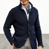 Manteau en Tricot à Col Montant pour Hommes