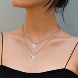 Collier de fête des mères en acier inoxydable avec cheval