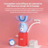Brosse à Dents Électrique Intelligente pour Enfants en Forme de U à 360 Degrés