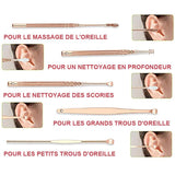 Cure-oreilles en Acier Inoxydable (Kit de 6 pcs)