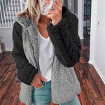 Veste d'Hiver en Peluche à Capuche