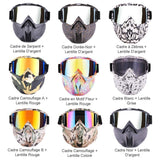 Lunettes de Motocross avec Masque Détachable