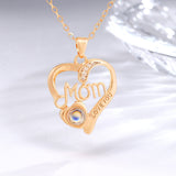 Langues Collier pendentif projection pour mère