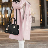 Sac à main mignon de couleur unie à la mode pour dames