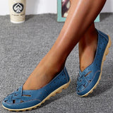 Chaussures en cuir confortables et souples pour femmes