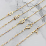 Collier à diamants avec lunette pour les initiales