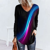 Haut à Manches Longues avec Imprimé Dégradé