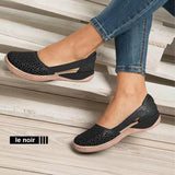 Sandale plate respirante à bout rond pour femme