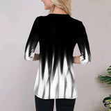 T-shirt Ample Á Col En V Pour Femmes