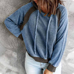 Sweat-shirt décontracté à capuche et manches longues