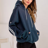 Sweat à capuche de couleur unie