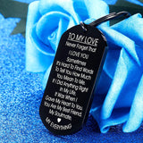 Porte-clés de motivation TO MY LOVE